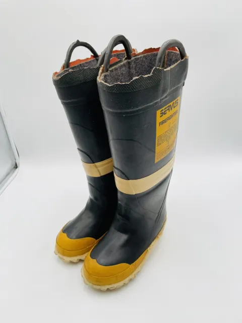 Servus Firefighter Steel Toe Fire Boots Women’s Size 4 Wide Union 72S4 USA