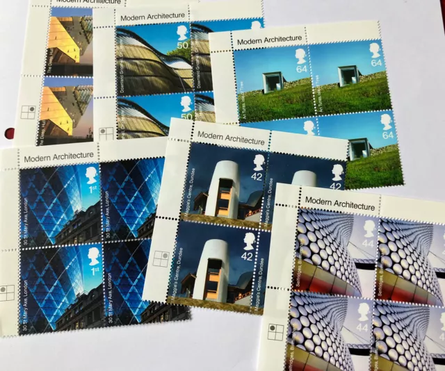 GB 2006 Modern Architecture Corner Blocks 24 Stamps  MNH SG2634-2639