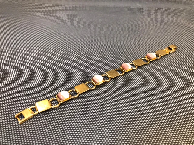 Bracelet Fantaisie Perles Multicolores Doré - Style Mousqueton - Neuf Sans Emballage - Pour Fille