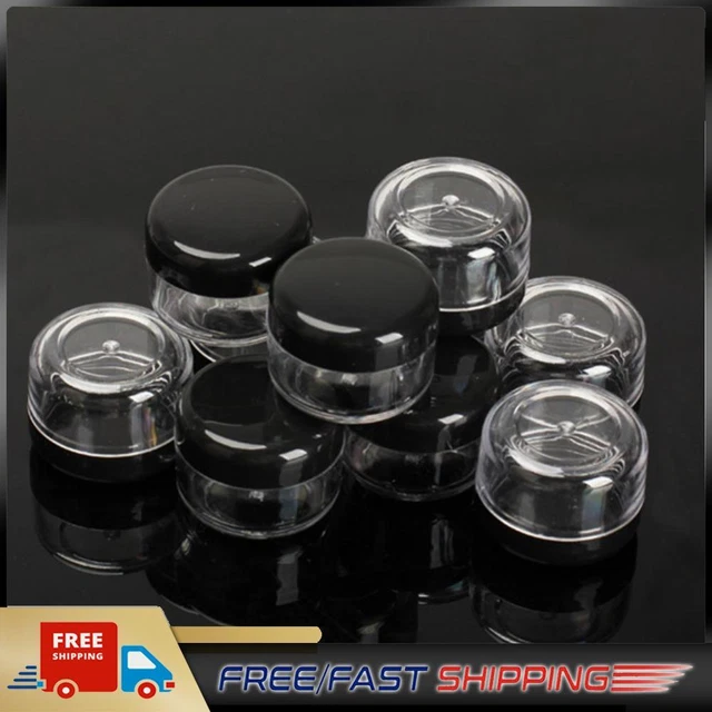 10PCS Round Pot Houseables 5g/ml Transparent Eyeshadow Cream Lip Balm Container