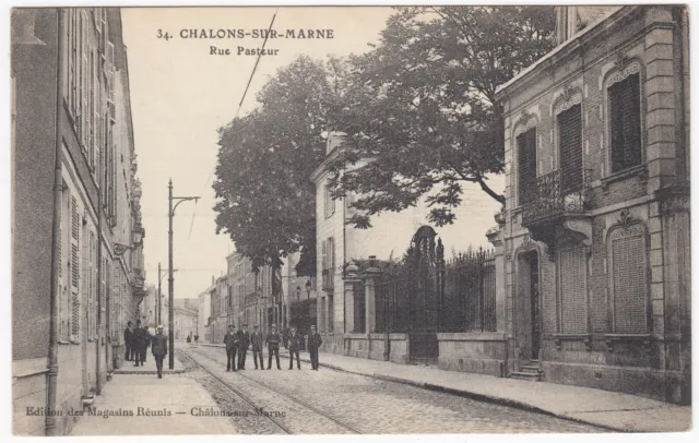 French Postcard "Chalons-Sur-Marne. Rue Pasteur"