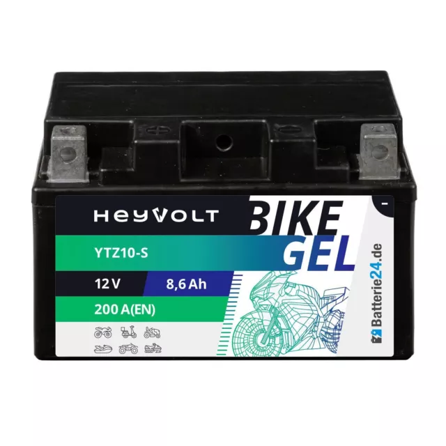 GEL Motorradbatterie 12V 8,6Ah YTZ10-S 50922 50901 GTZ10-S YTZ10S-BS GEL12-10B-4 2