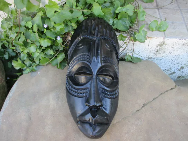 Vintage Tribal African Ironwood Nicety Hand Carved Rare Large Mask Hardness Wood