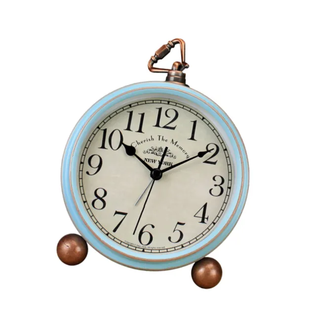 Reloj de mesa alarma silenciosa decorativo vintage estante hogar