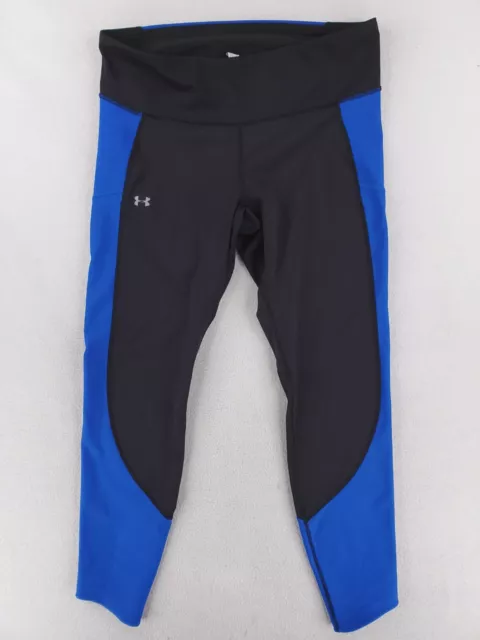 Under Armour Pants Womens Sz L  Black Blue Storm Layered Up Compression Pants