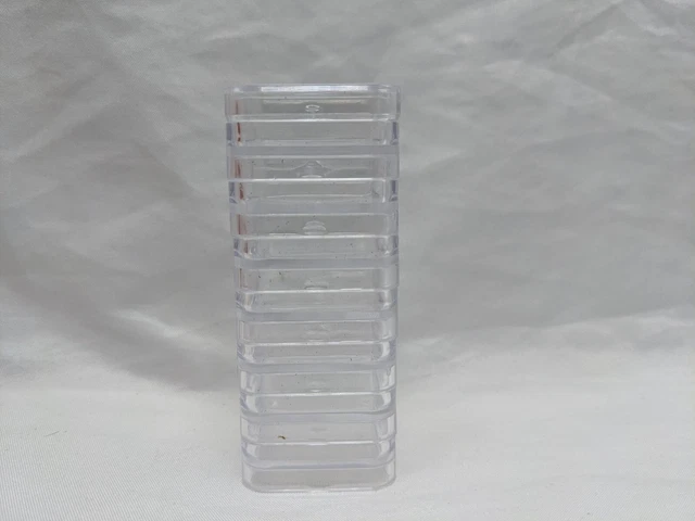 Lote de (7) ~1" sujetadores apilables transparentes