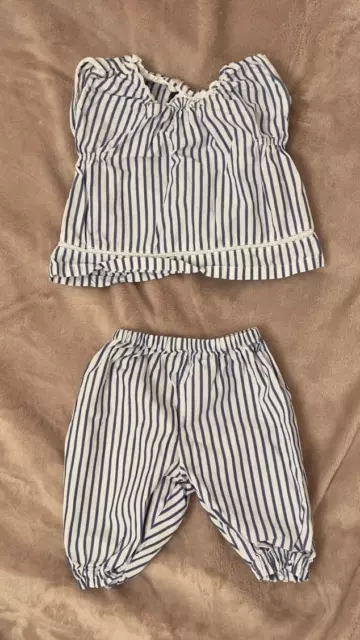 Victoria Beckham for Target Baby Blue Stripe Poplin Tank Top and Capri Set