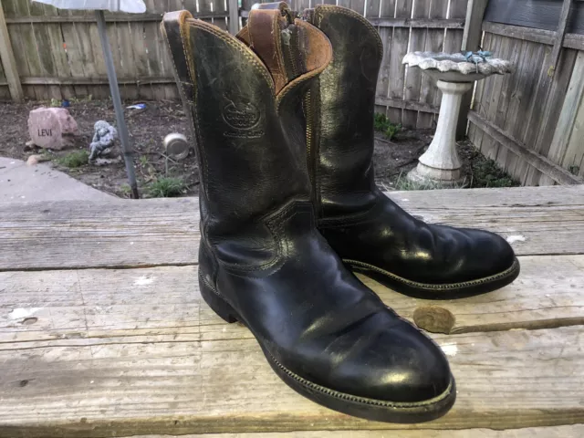 GEORGIA BOOTS SIDE Zipper Men’s 9D Cowboy Boot Western RN #G5814 ...
