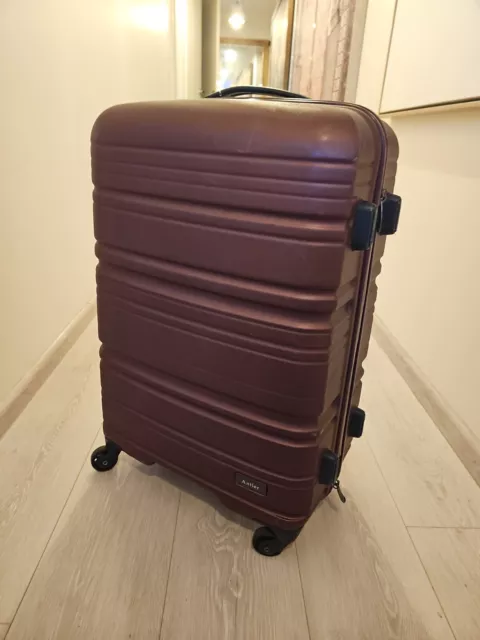 Antler Juno Series 1 Burgundy Red 68cm Travel Luggage Bag RRP $299 Discountinued