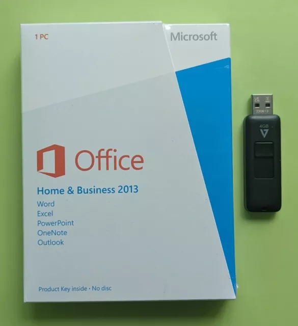 Microsoft Office 2013 Home and Business Product Key Card with USB SEALED