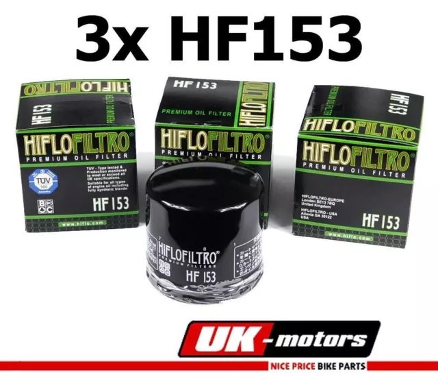 3x Hiflo Ölfilter Oil Filter HF153 HIFLO