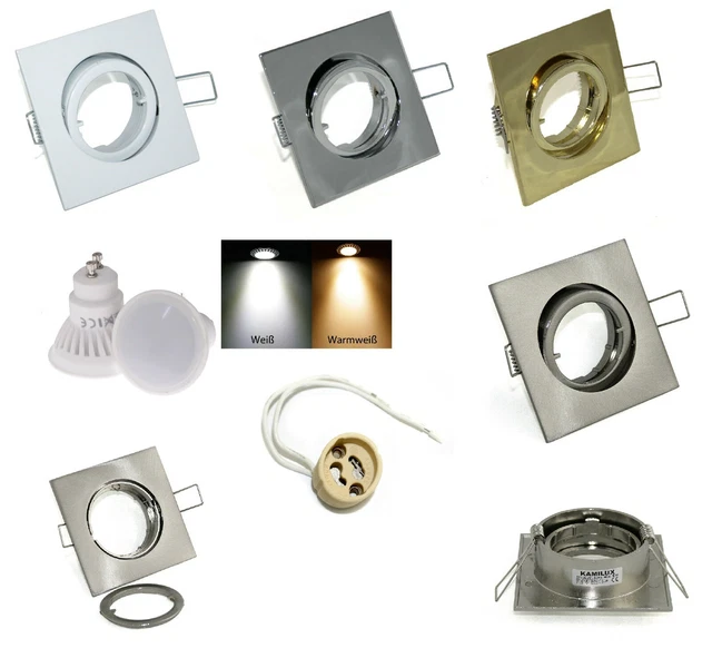 Spotlight Socket Types CEILING RECESSED SPOTLIGHT Louis incl. 230V GU10 Socket 9Watt = 80W SMD ...