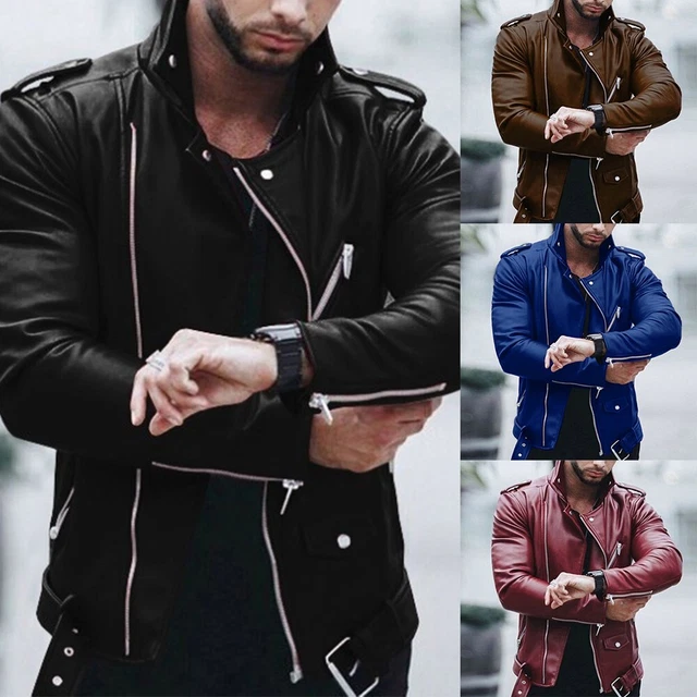 Cappotto Giacca Top Zip Up Outwear Retro Stand Collare Autunno Biker Cappotto Comodo