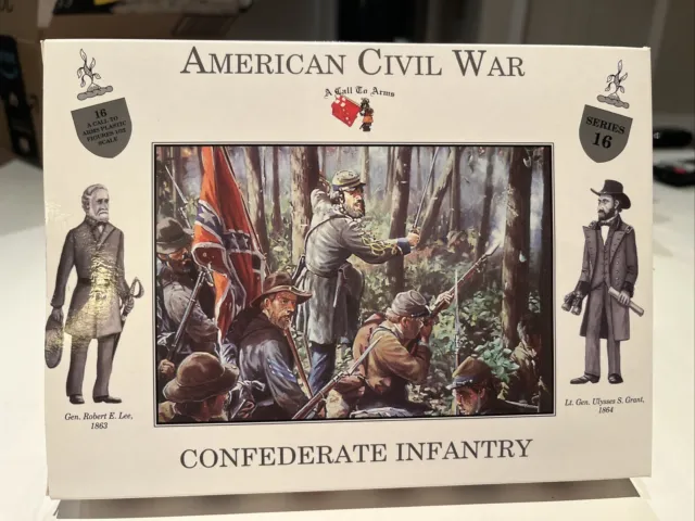 1/32  54mm A Call To Arms American Civil War Confederate Infantry NEW