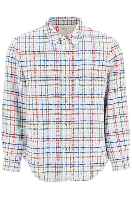 Thom browne multicolor gingham tweed shirt jacket MONCLER 1 Men