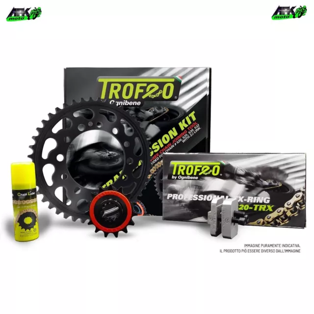 Kit Trasmissione Trofeo Pignone+Corona+Catena Honda Transalp XL 600 V 1989-1999