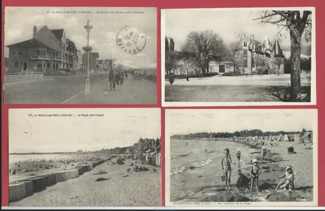 44 - Lot de 12 CPA du DEPARTEMENT 44 (Loire Atlantique). Quelques CPSM