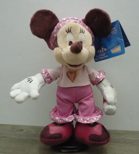 RARO Disney Mini Peluche Minnie Mouse Diva con Micrófono Juguete de Peluche Suave con Etiqueta