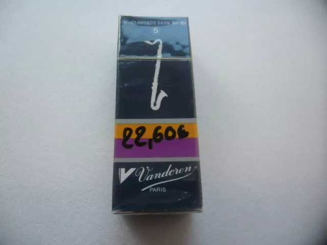 VANDOREN CR125 Boite de 5 anches Force 5 Clarinette basse  - NEUF
