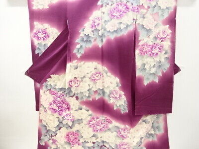 71444# Japanese Kimono / Karieba For Furisode / Embroidery / Peony
