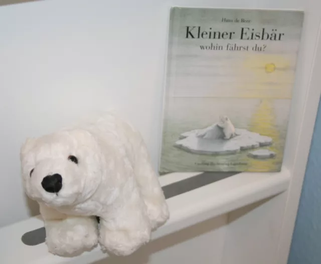 Ƹ̵̡Ӝ̵̨̄Ʒ Eisbär - Stofftier Kuscheltier Plüschtier 21 cm + Buch Kleiner Eisbär