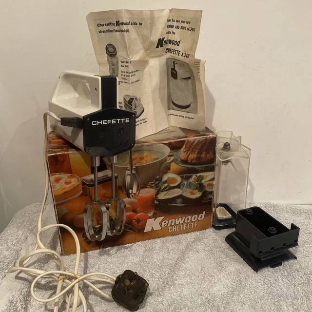 VINTAGE 1968 KENWOOD CHEFETTE Model A 340 Instructions in original box ...