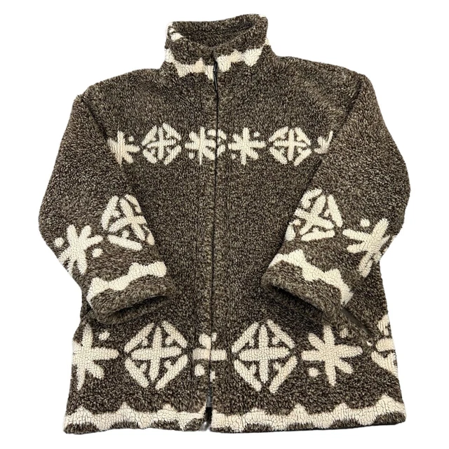 Yanekop Giacca In Pile Sherpa Donna Corta Con Bottoni – Marrone Chiaro (L) – Calda Con Tasche, Regalo Natale - 3