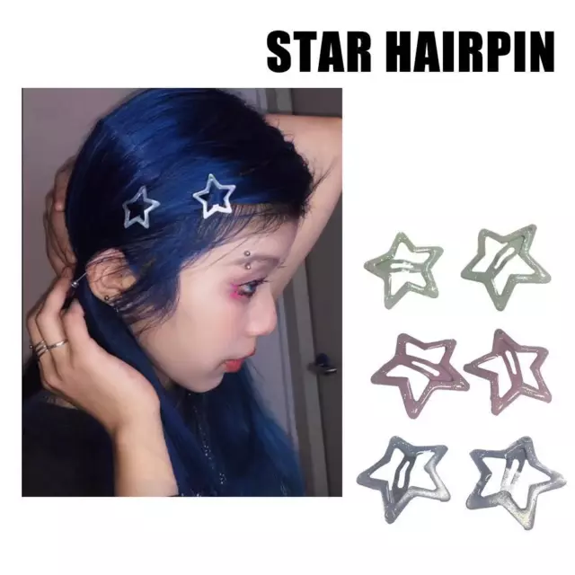 2PCS Hair Clips Cute Hairpins Baby Star Snap Clip Grips Accessories Hot L2 B9B8