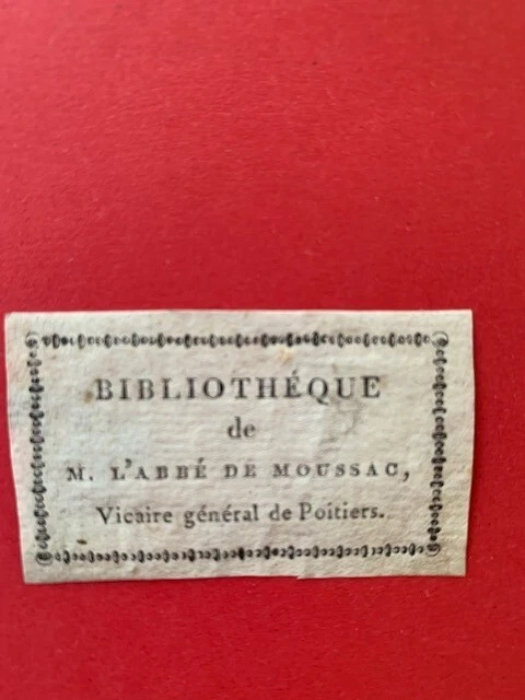 Ex-libris AUGIER DE MOUSSAC Félix Paul Laurent, A1602, 26 x 47 mm