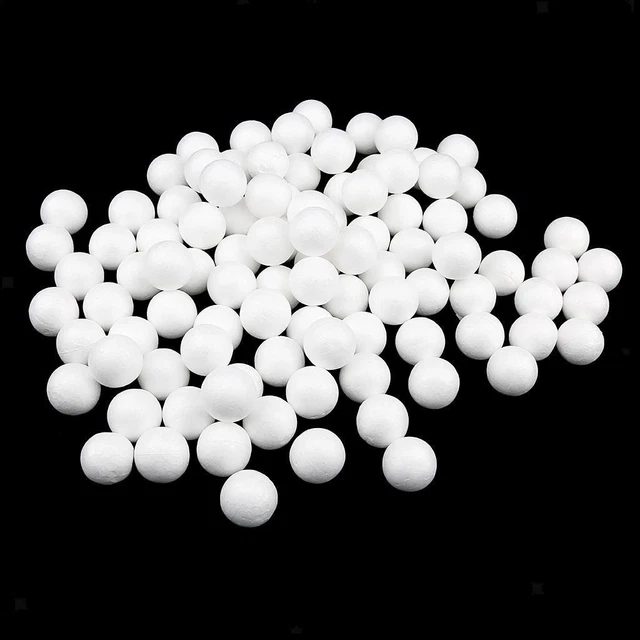 Lot De 100 Boules En Mousse De Polystyrène Blanc 25 Mm - Pour Artisanat, Modélisme Et Décoration