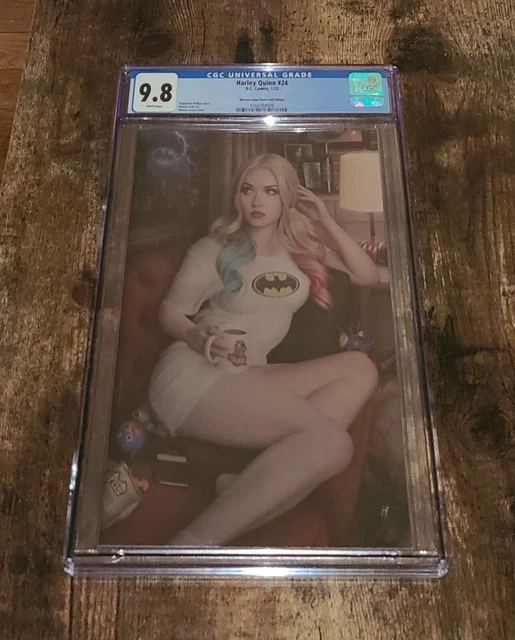 Harley Quinn #24 CGC 9.8 Graded Warren Louw Store Virgin Foil Variant DC Comics