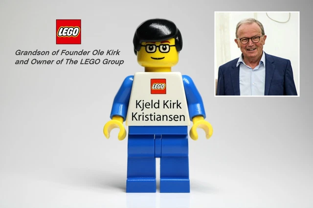 LEGO KJELD KIRK Kristiansen Minifigure (Owner of The LEGO Group
