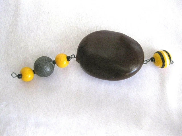 Lot 11 Ceramic Clay Hand Poured Clay, & Glass Beads Crafts Macrame Multi-color