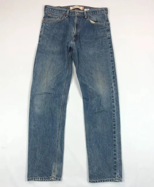 Levis Jeans Men 33x34 Blue 505 Straight Leg Cotton American Denim Y2K