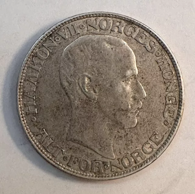 Norway 2 Kroner 1914 Silver Coin- Combined Shipping