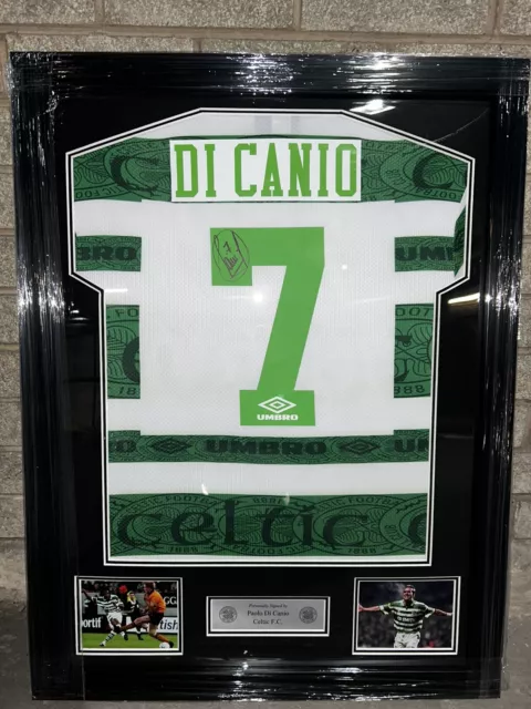 Paolo Di Canio Signed Framed Celtic Football Shirt 95/96-  Coa