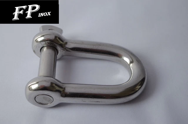 Manille Droite Inox 316 'imperdable' - Diamètre 10mm, Qualité A4, Fabriquée En France, Neuve