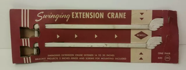 pair vintage mid-century swinging extension crane windows french doors 14"-20"