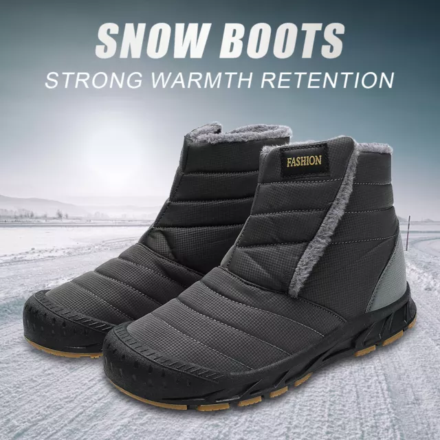 WATERPROOF SNOW BOOTS Hiking Booties Outdoor Sneakers for Men (Grey 39 ...