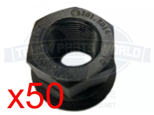 50 Flanged Metric Wheel Nuts M22x1.5 33mm for Unimount Hub Piloted Semi Truck