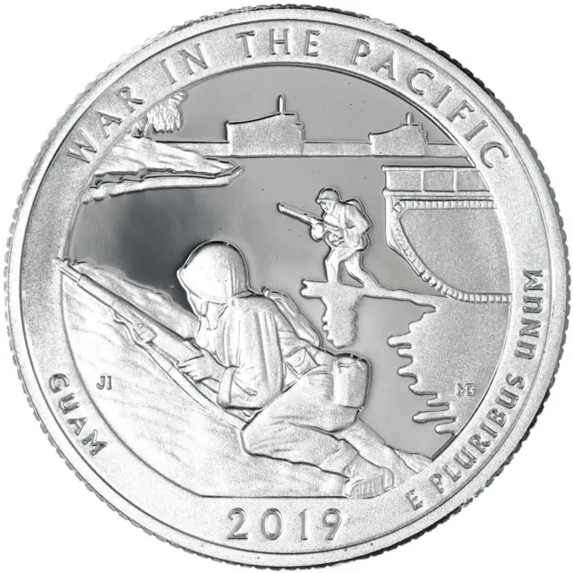 2019 S War In The Pacific National Park 99.9% Silver Quarter ATB Gem Proof