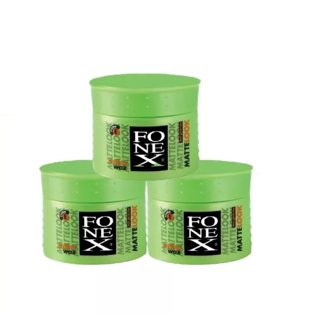 Fonex Styling Wax Matte Look 3er Set je 100ml (300ml) Haarwax Haarwachs