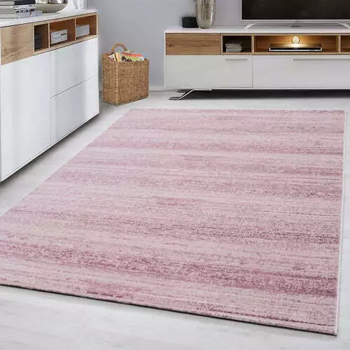 Tappeto piatto plantare melange tappeto di design tappeto plantare corto soggiorno (rosa/80x1