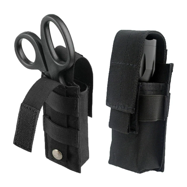 TACTICAL MOLLE FLASHLIGHT Holster Utility Tools Pouch Police Pepper
