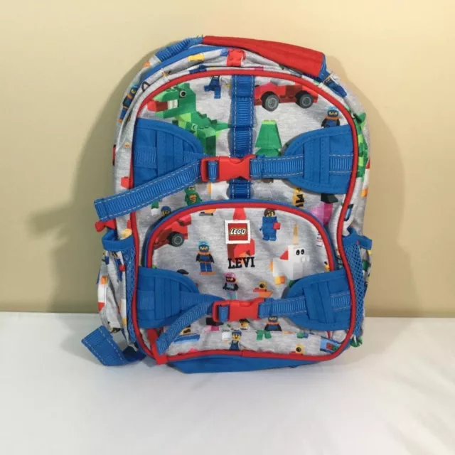 Pottery Barn Kids Mackenzie Grey Lego Mini Backpack Mono “Levi”