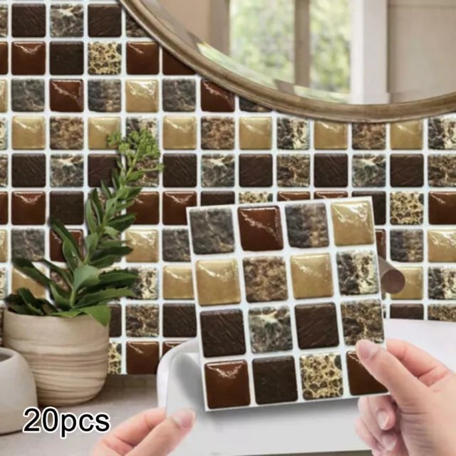 Refresh Your Walls with Self Adhesive Mosaic Tile Stickers (20 Pieces)