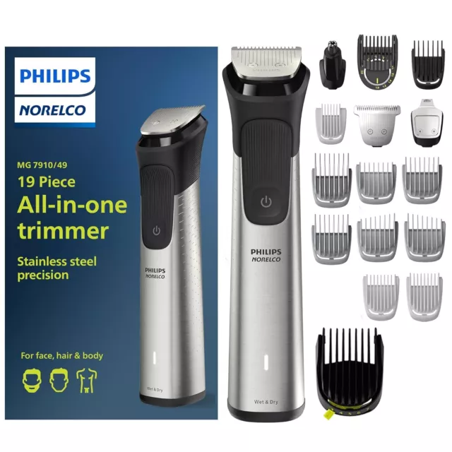 Philips Norelco Multigroom Series 7000 Mens Grooming Kit with Trimmer MG7910/49