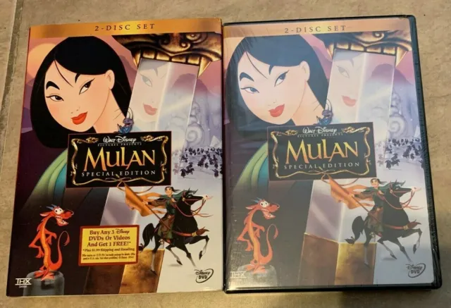 Disney Mulan Special Edition DVD NEW sealed w/ Buena Vista Logo Stamp Slip Cover
