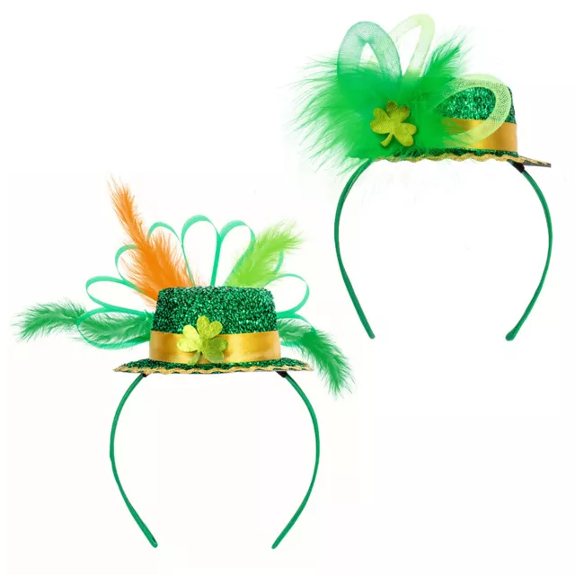 Unisex Headband Green Headwear Odor Free Hair Hoop Themed Party Top Hat Lovely