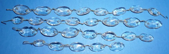 Prismen Linsen Kristall Glas f. Leuchter Deckenleuchter Baumbehang URALT  /P125